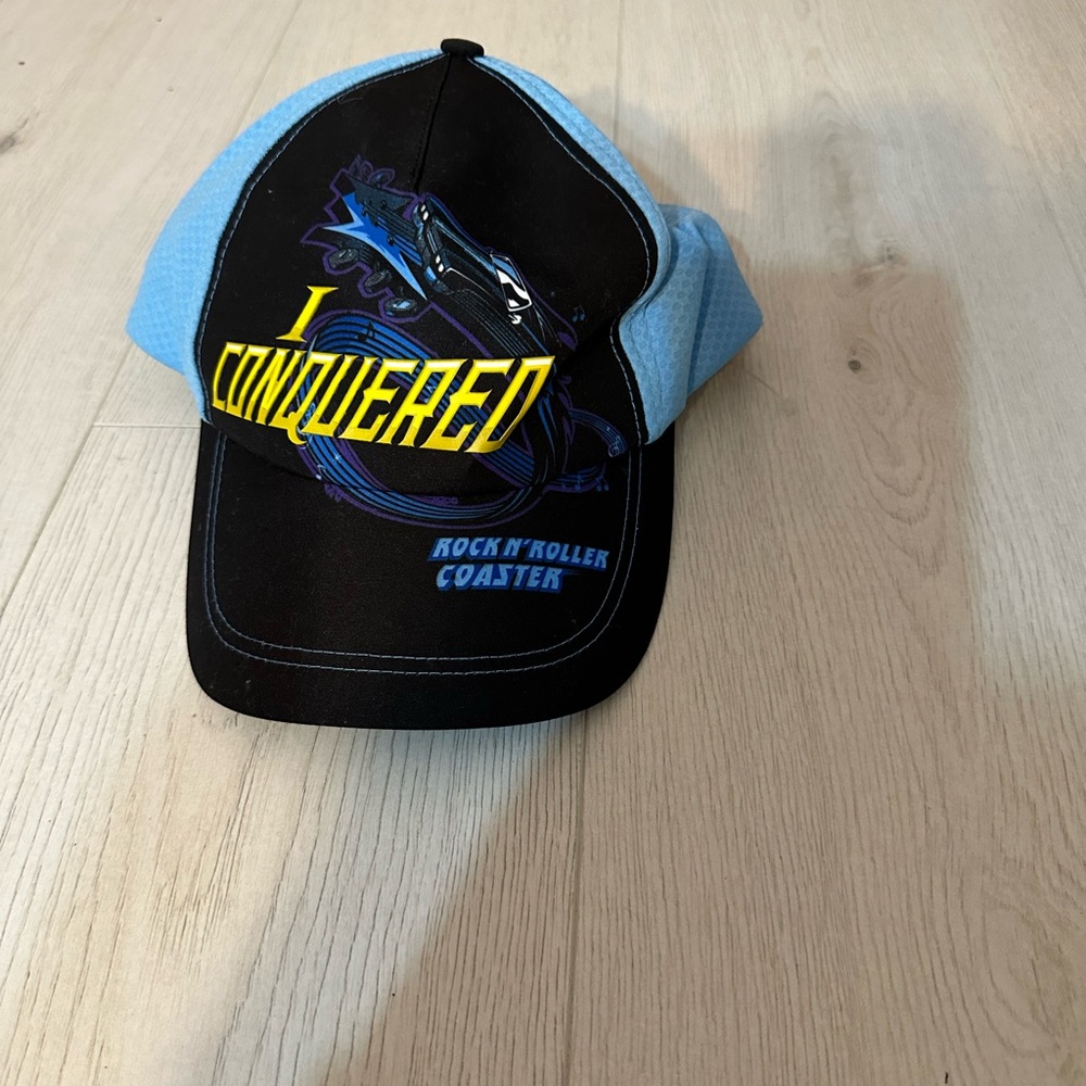 New Disney Parks Cars hat
"I conquered, roc n' roller coaster"
